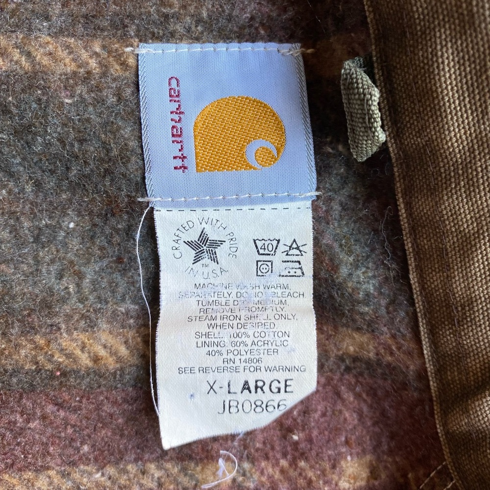 Vintage Rare Carhartt Olive JB0866 Blanket Lined Detroit Jacket (NOT FOR SALE) - Picture 5 of 9